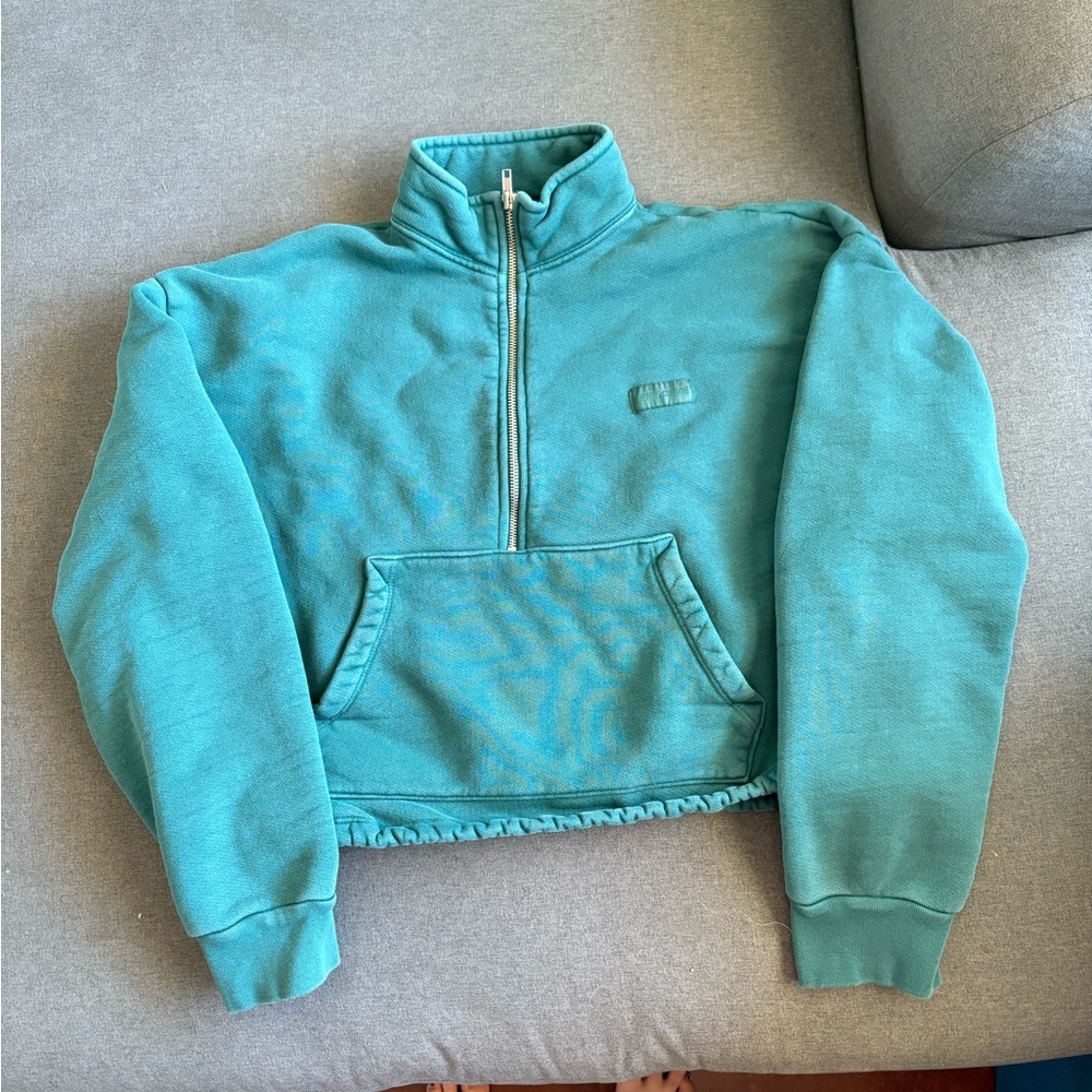 Set Active Teal Half-Zip Jacket - image 1